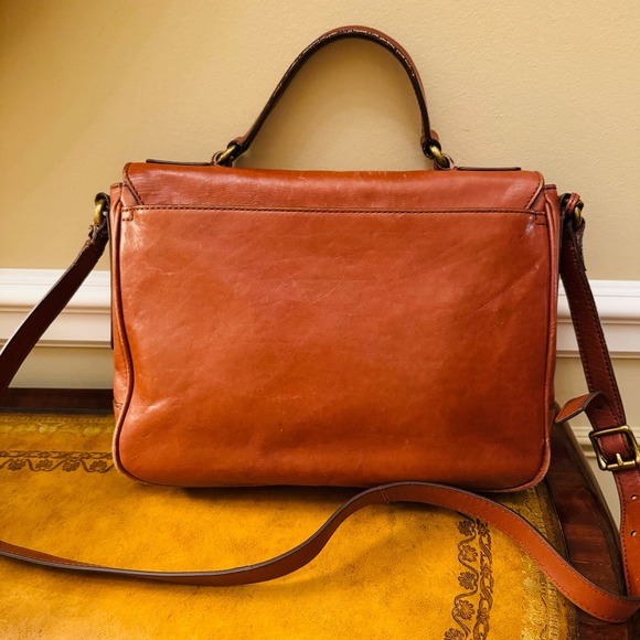 Fossil Brown Leather Memoir Novel Flap Crossbody Messenger Satchel Purse ZB5413 - Picture 4 of 14